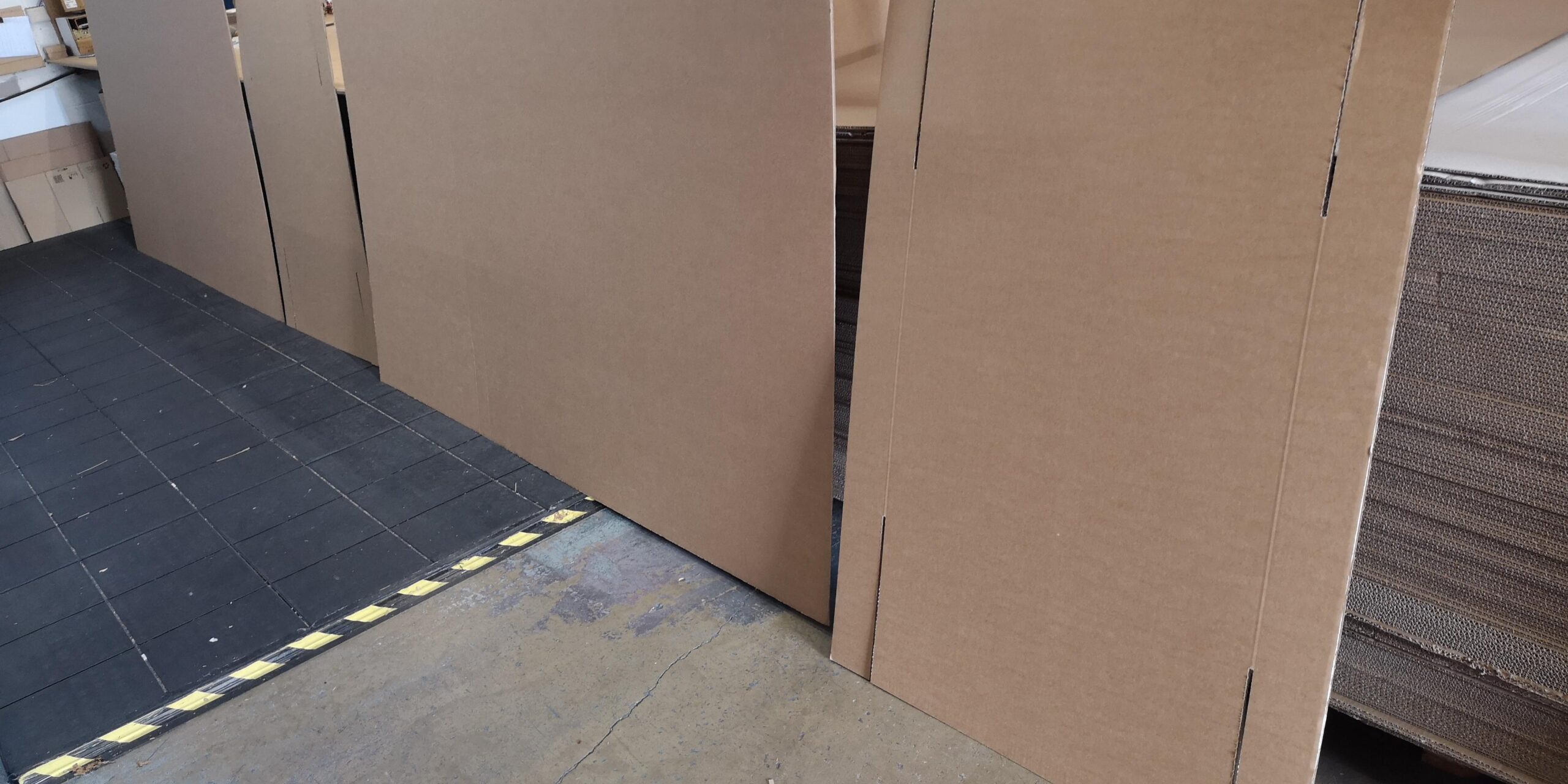 Made to measure cardboard boxes protecting awkward shaped products for local businesses during busy seasonal periods.
