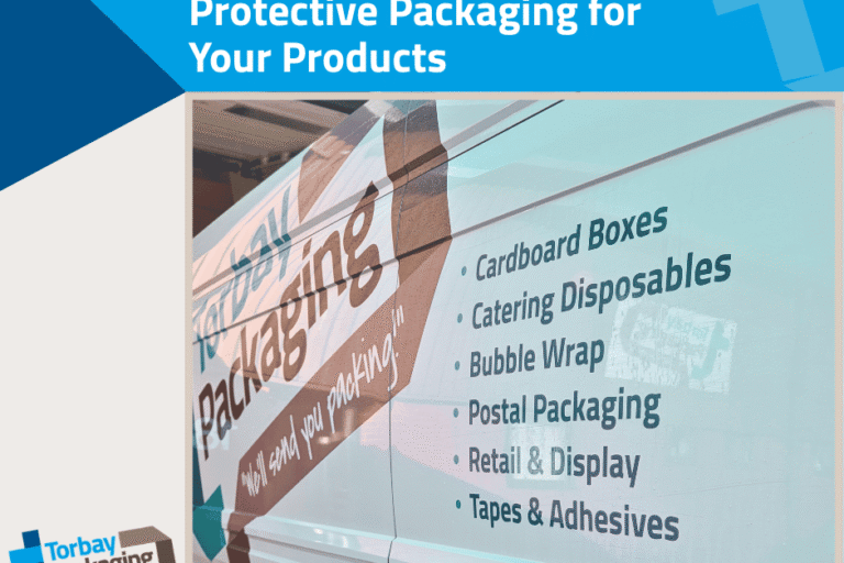 Torbay Packaging branded delivery van providing packaging supplies across Torbay, South Devon and Exeter.